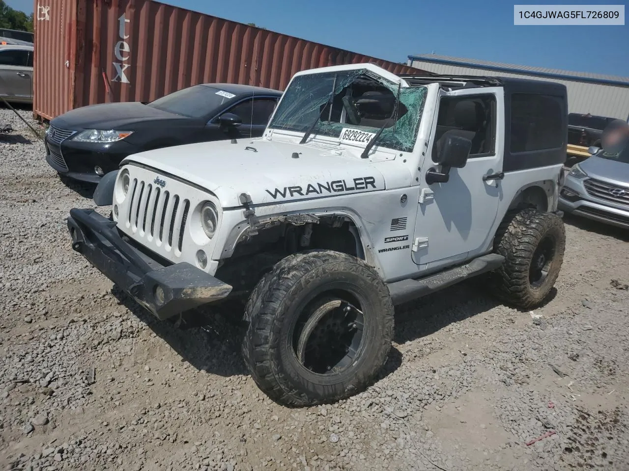 2015 Jeep Wrangler Sport VIN: 1C4GJWAG5FL726809 Lot: 69292224