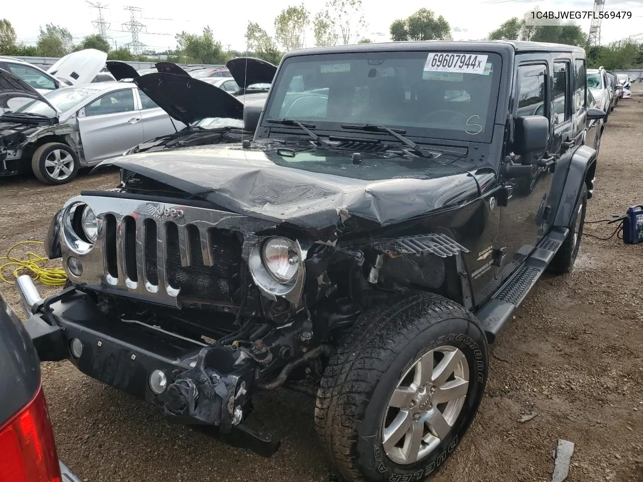 2015 Jeep Wrangler Unlimited Sahara VIN: 1C4BJWEG7FL569479 Lot: 69607944