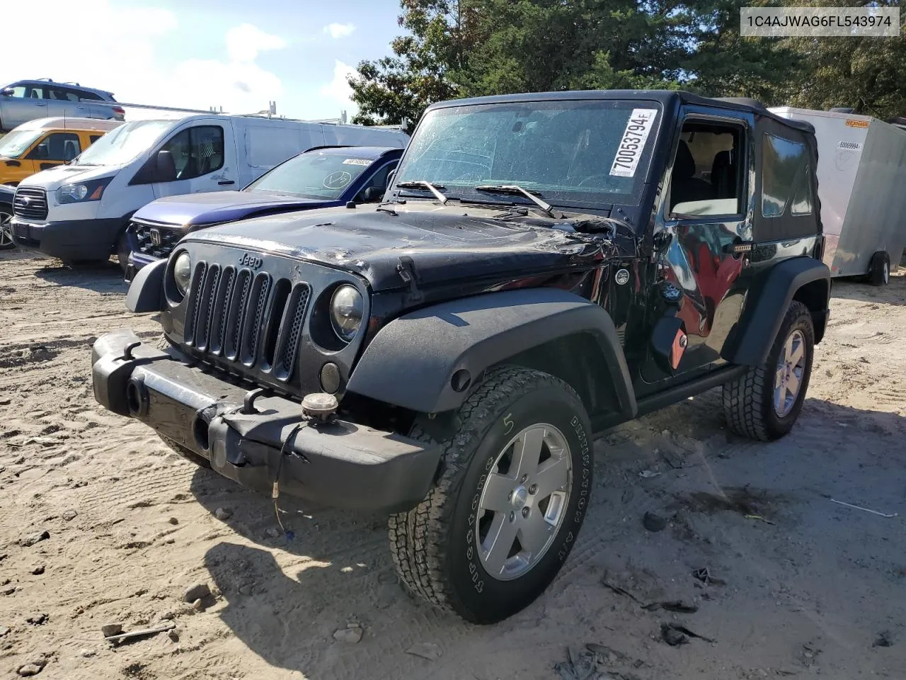 2015 Jeep Wrangler Sport VIN: 1C4AJWAG6FL543974 Lot: 70053794