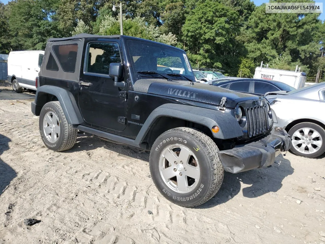 2015 Jeep Wrangler Sport VIN: 1C4AJWAG6FL543974 Lot: 70053794