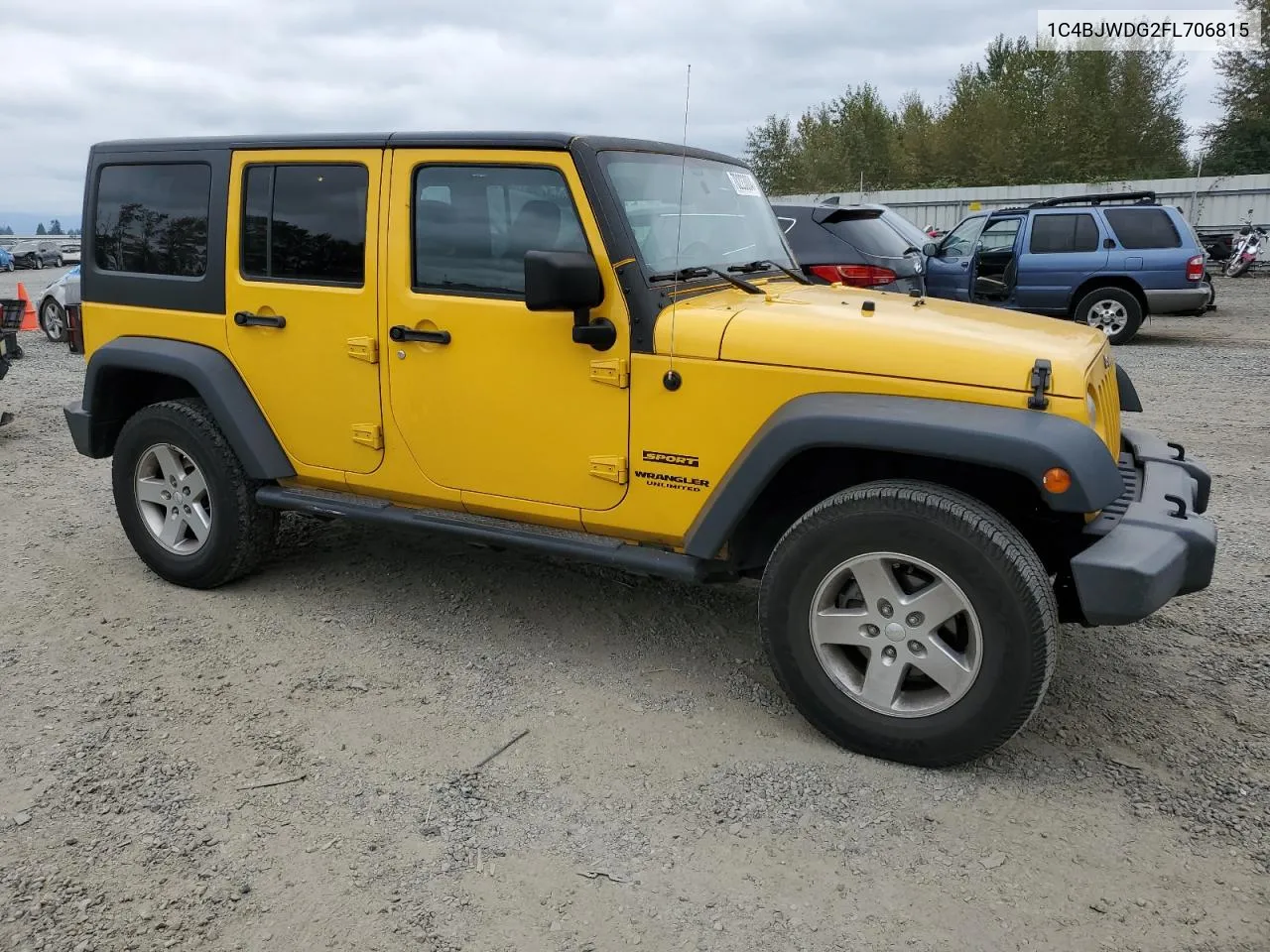 2015 Jeep Wrangler Unlimited Sport VIN: 1C4BJWDG2FL706815 Lot: 70223004