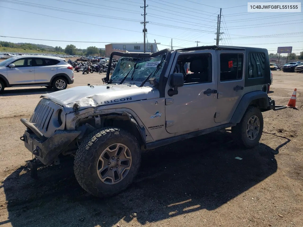 2015 Jeep Wrangler Unlimited Rubicon VIN: 1C4BJWFG8FL551555 Lot: 70332394