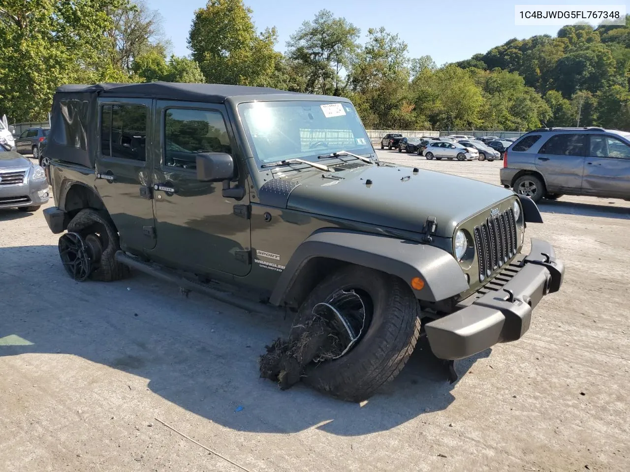 2015 Jeep Wrangler Unlimited Sport VIN: 1C4BJWDG5FL767348 Lot: 70377034