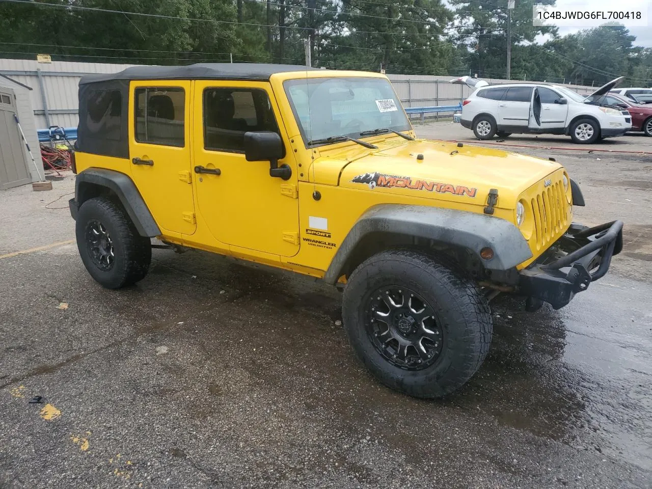 2015 Jeep Wrangler Unlimited Sport VIN: 1C4BJWDG6FL700418 Lot: 70389344