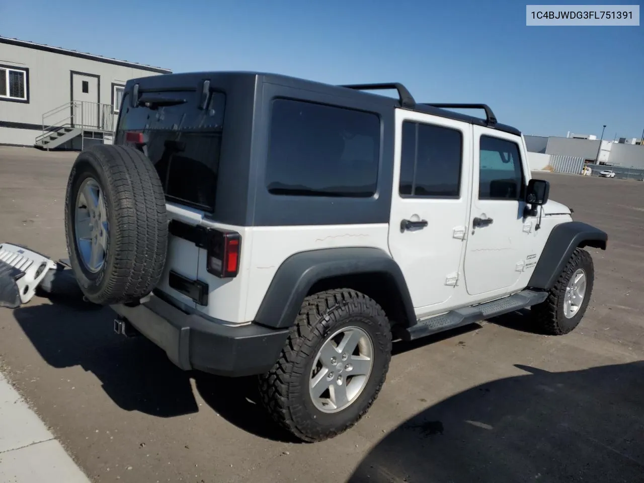 2015 Jeep Wrangler Unlimited Sport VIN: 1C4BJWDG3FL751391 Lot: 70514124