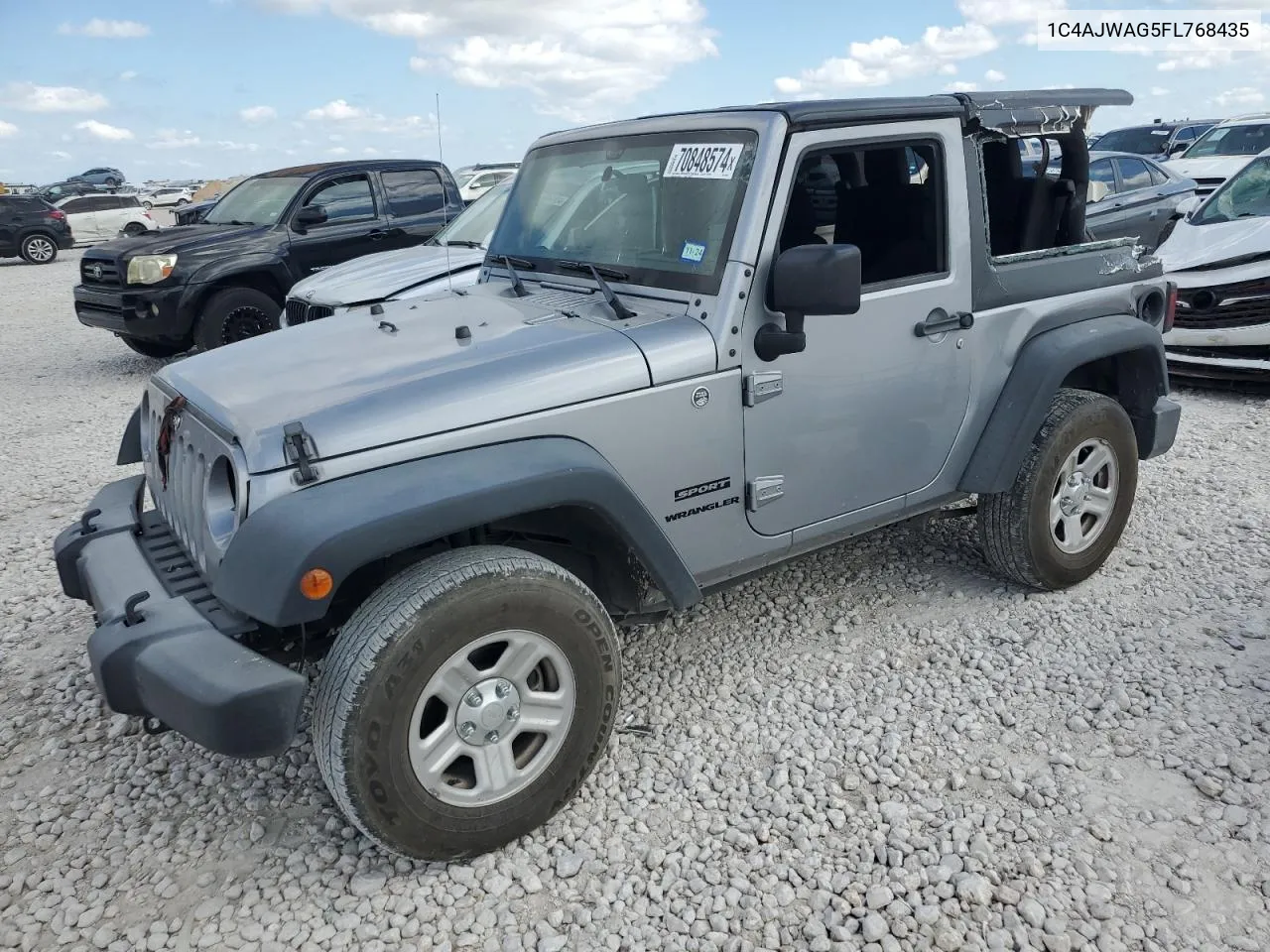 2015 Jeep Wrangler Sport VIN: 1C4AJWAG5FL768435 Lot: 70848574