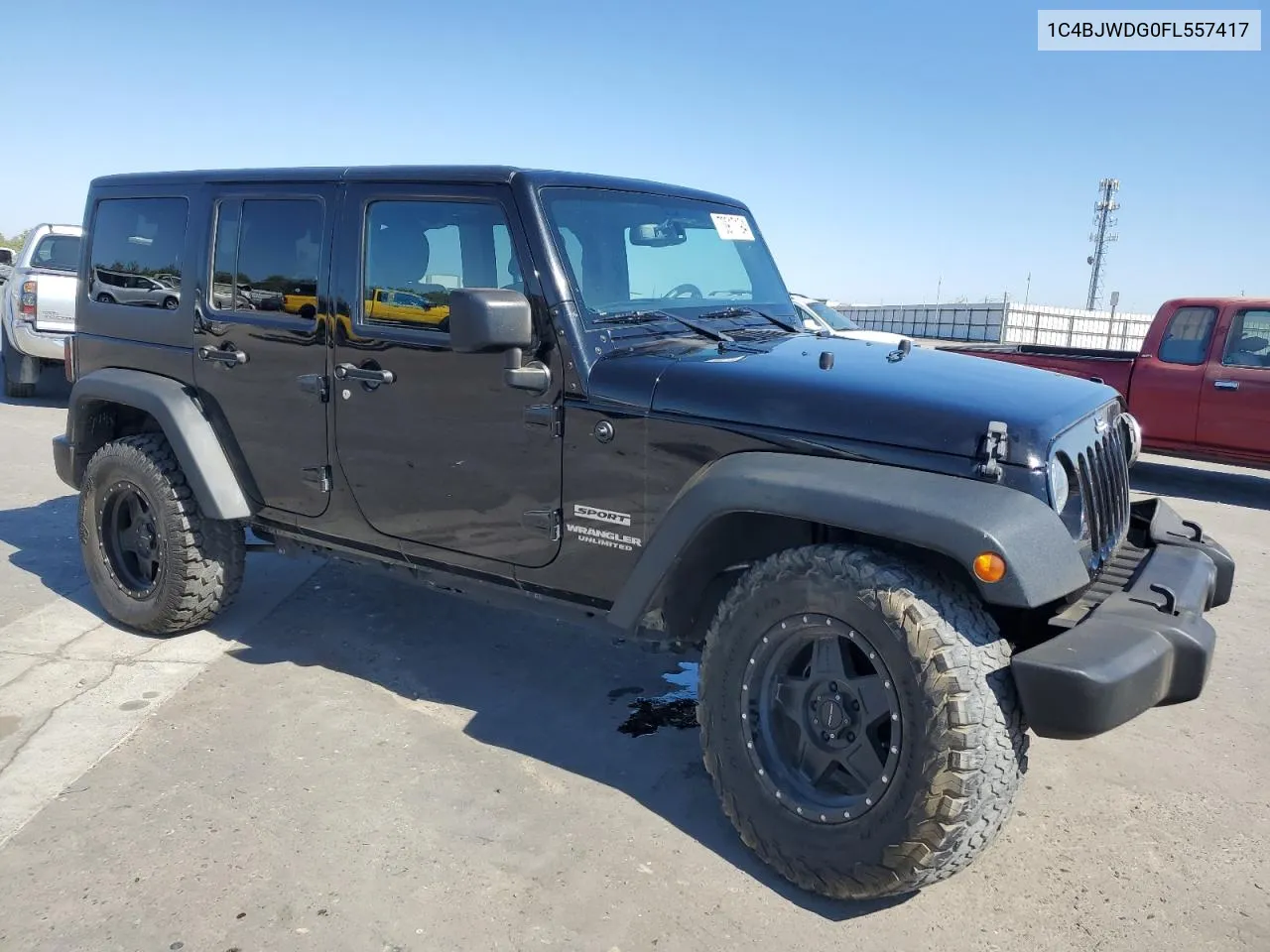 2015 Jeep Wrangler Unlimited Sport VIN: 1C4BJWDG0FL557417 Lot: 70917194