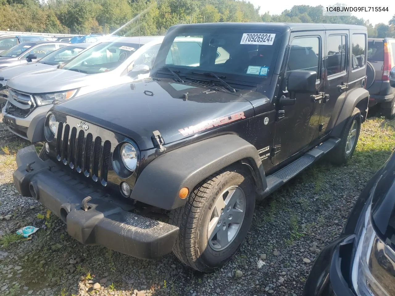 2015 Jeep Wrangler Unlimited Sport VIN: 1C4BJWDG9FL715544 Lot: 70926924