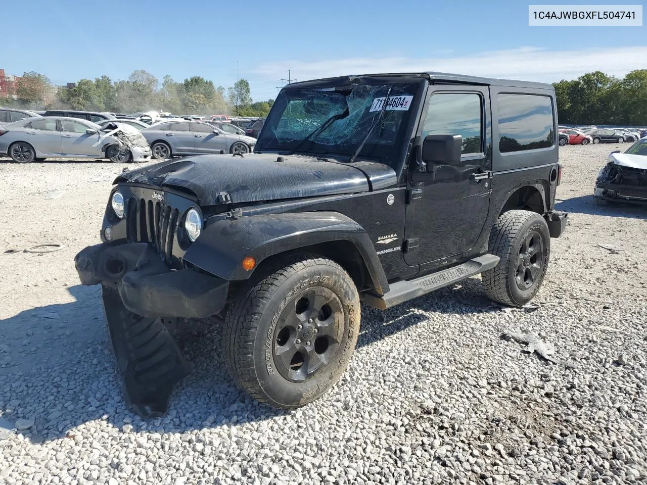 2015 Jeep Wrangler Sahara VIN: 1C4AJWBGXFL504741 Lot: 71184604