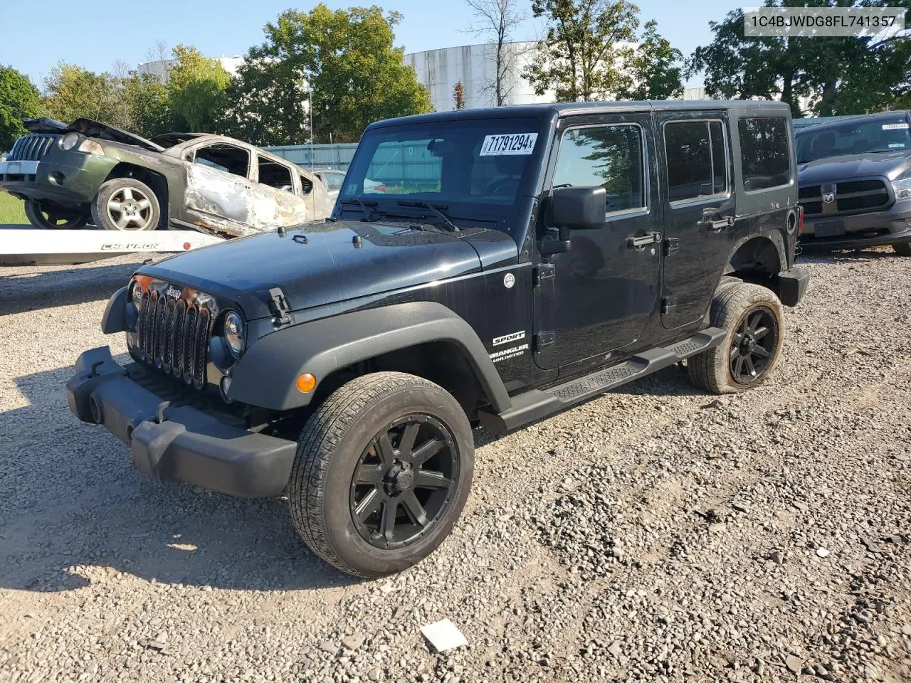 2015 Jeep Wrangler Unlimited Sport VIN: 1C4BJWDG8FL741357 Lot: 71791294