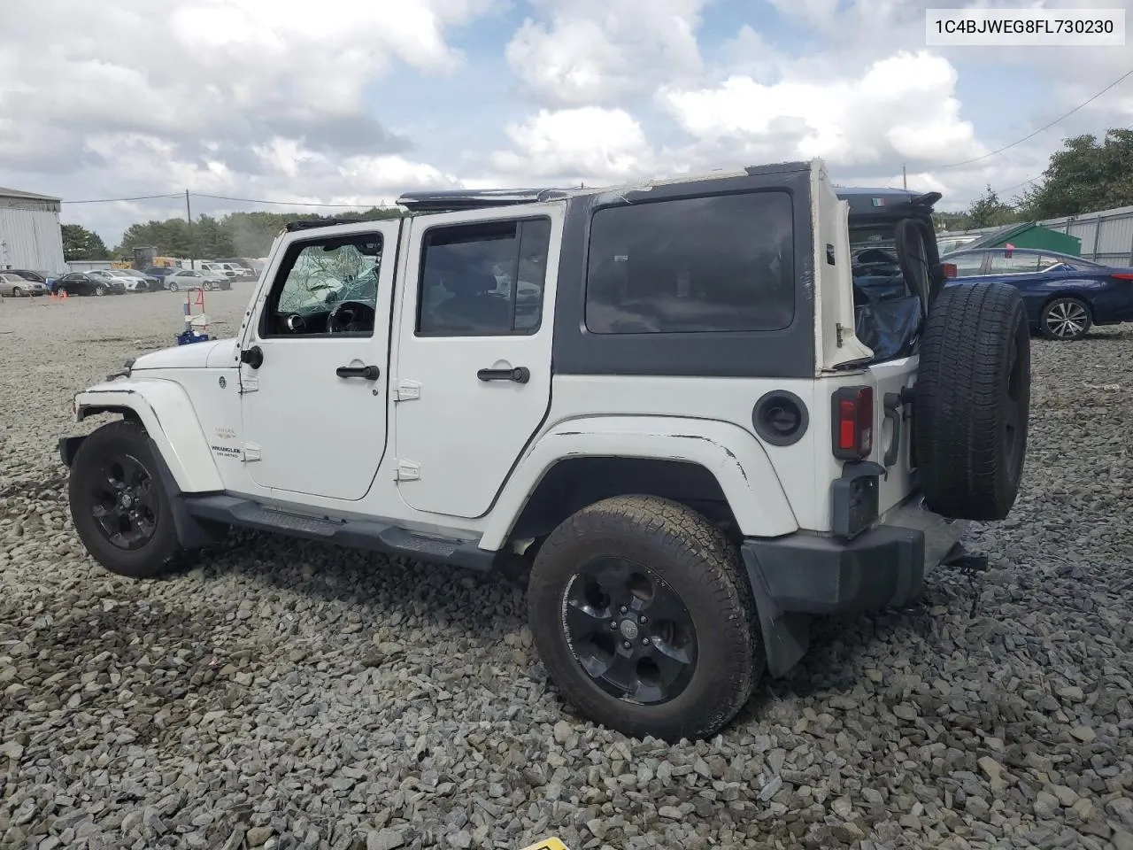 2015 Jeep Wrangler Unlimited Sahara VIN: 1C4BJWEG8FL730230 Lot: 71840014