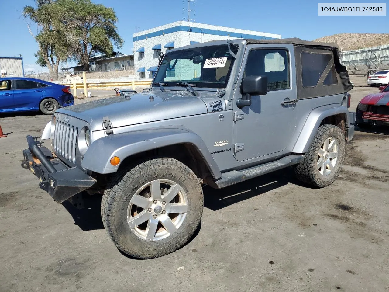 2015 Jeep Wrangler Sahara VIN: 1C4AJWBG1FL742588 Lot: 72400274