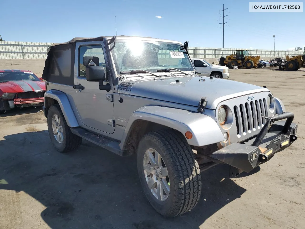 2015 Jeep Wrangler Sahara VIN: 1C4AJWBG1FL742588 Lot: 72400274