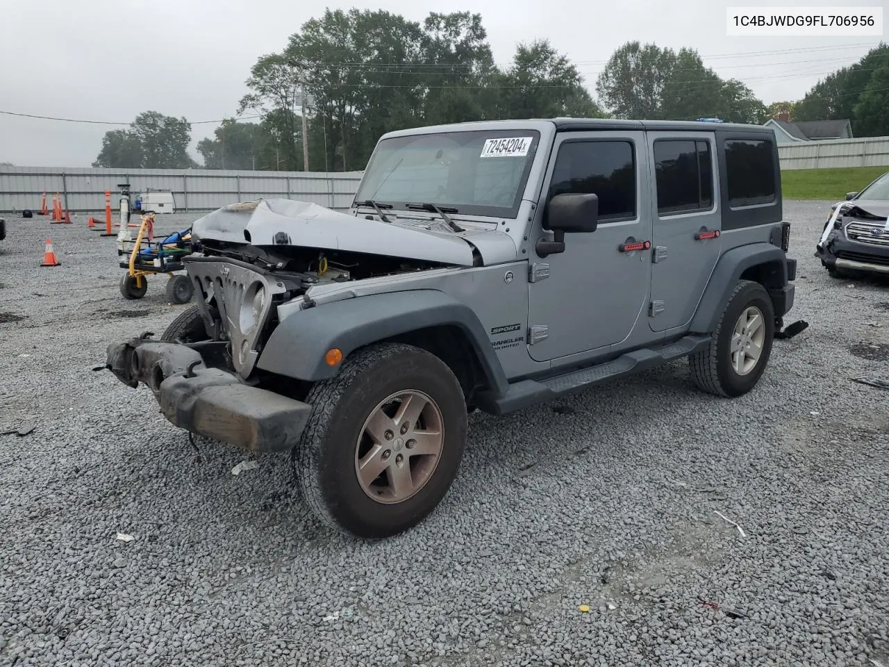 2015 Jeep Wrangler Unlimited Sport VIN: 1C4BJWDG9FL706956 Lot: 72454204