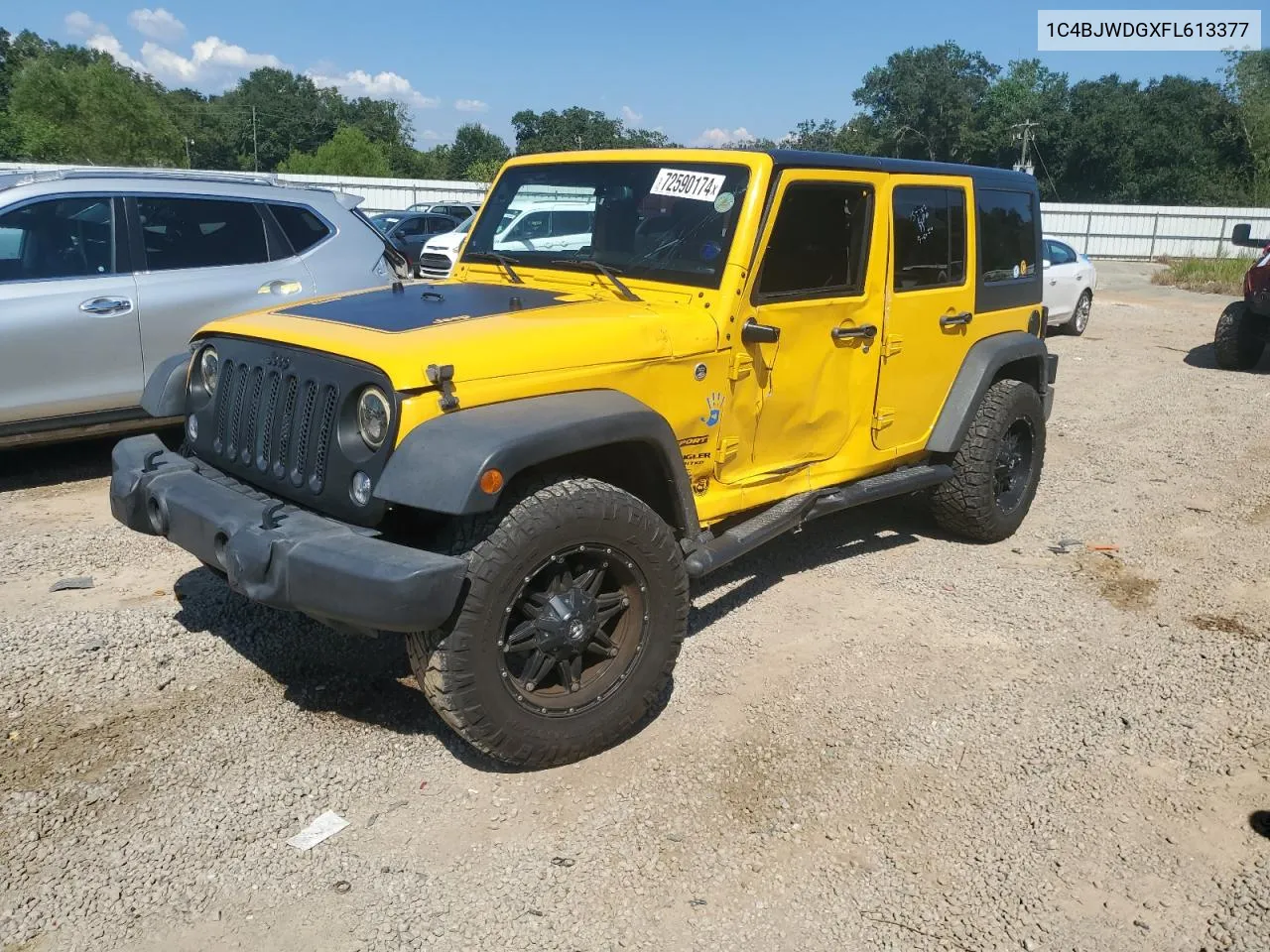 1C4BJWDGXFL613377 2015 Jeep Wrangler Unlimited Sport