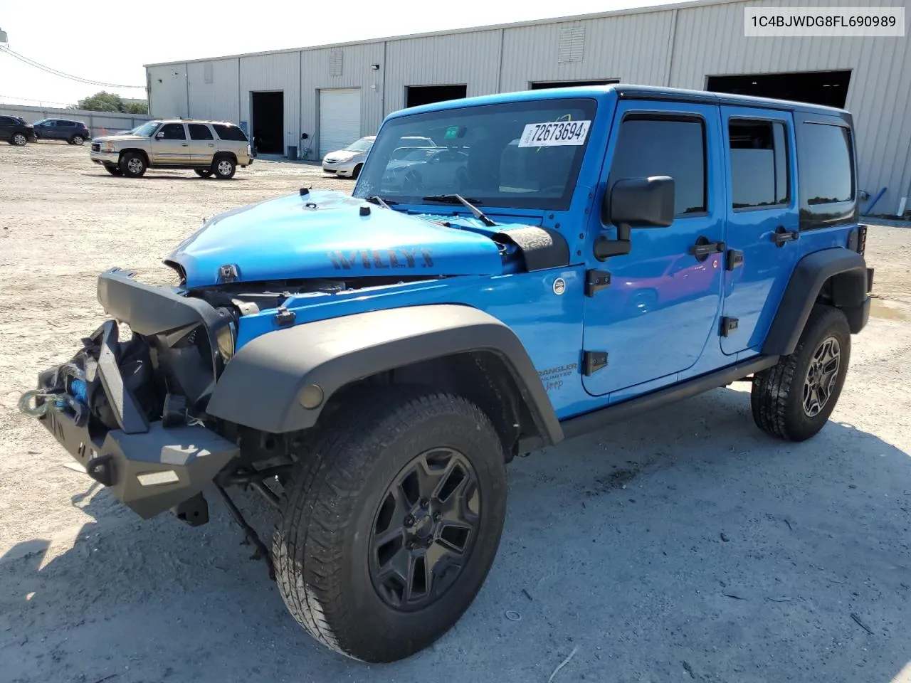 2015 Jeep Wrangler Unlimited Sport VIN: 1C4BJWDG8FL690989 Lot: 72673694