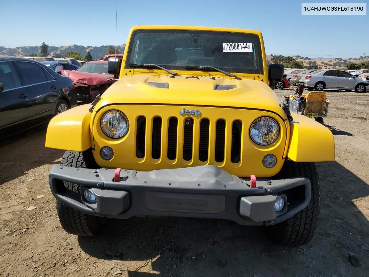 2015 Jeep Wrangler Rubicon VIN: 1C4HJWCG3FL618190 Lot: 72688144