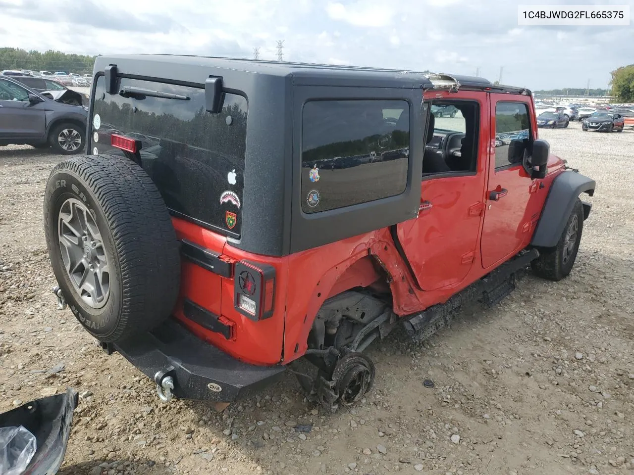 1C4BJWDG2FL665375 2015 Jeep Wrangler Unlimited Sport