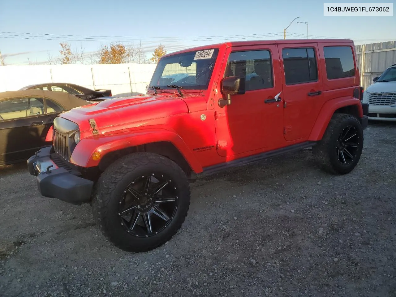 2015 Jeep Wrangler Unlimited Sahara VIN: 1C4BJWEG1FL673062 Lot: 72903264