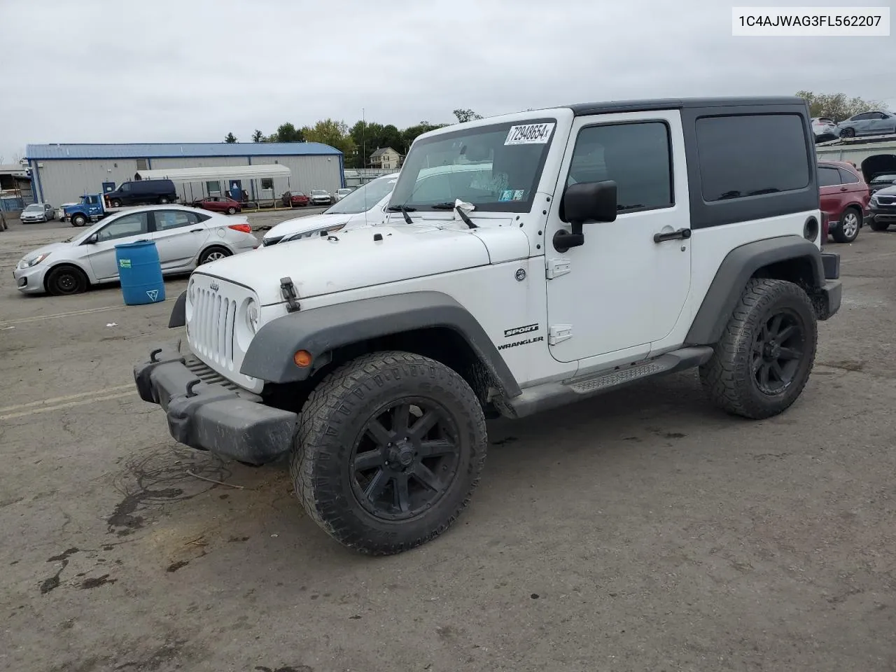 2015 Jeep Wrangler Sport VIN: 1C4AJWAG3FL562207 Lot: 72948654