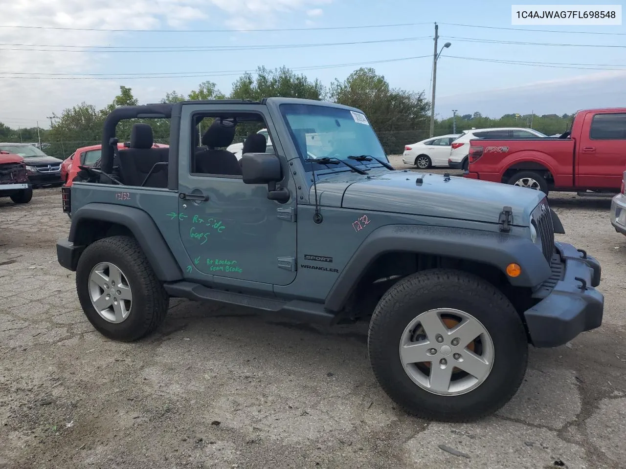 2015 Jeep Wrangler Sport VIN: 1C4AJWAG7FL698548 Lot: 73039244