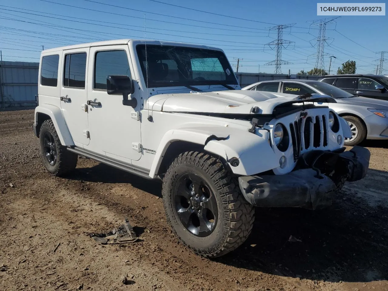 2015 Jeep Wrangler Unlimited Sahara VIN: 1C4HJWEG9FL699273 Lot: 73211374