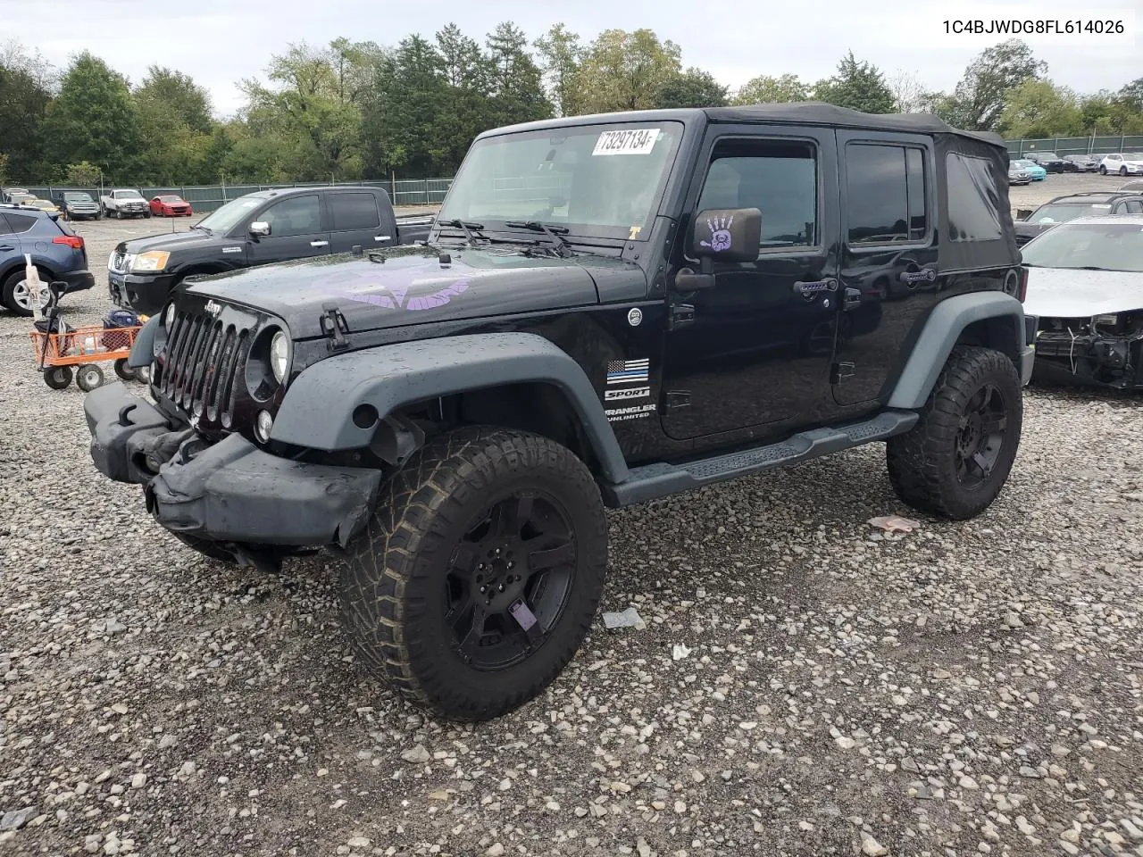 1C4BJWDG8FL614026 2015 Jeep Wrangler Unlimited Sport