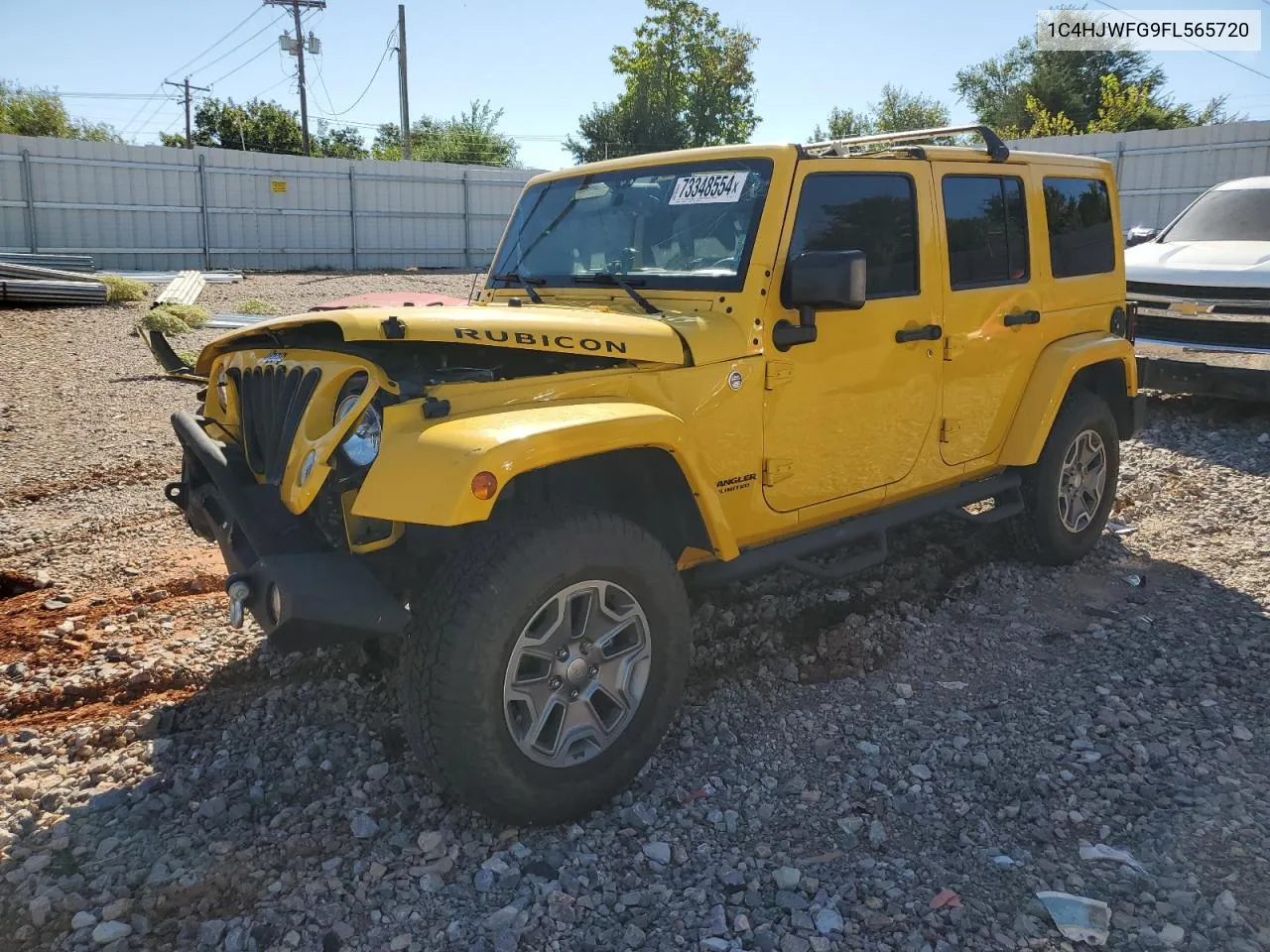 2015 Jeep Wrangler Unlimited Rubicon VIN: 1C4HJWFG9FL565720 Lot: 73348554