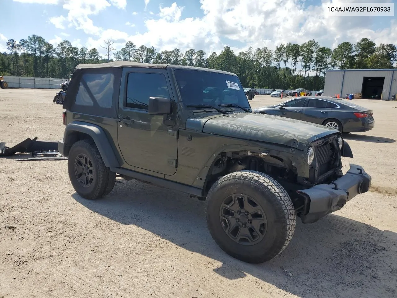 2015 Jeep Wrangler Sport VIN: 1C4AJWAG2FL670933 Lot: 73550504