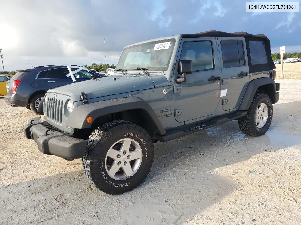 2015 Jeep Wrangler Unlimited Sport VIN: 1C4HJWDG5FL734361 Lot: 73649424