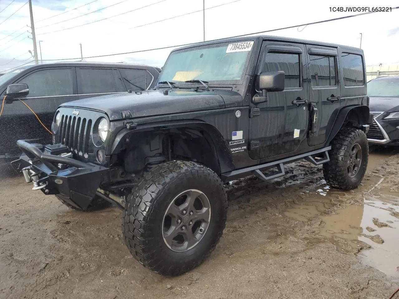 2015 Jeep Wrangler Unlimited Sport VIN: 1C4BJWDG9FL663221 Lot: 73845534