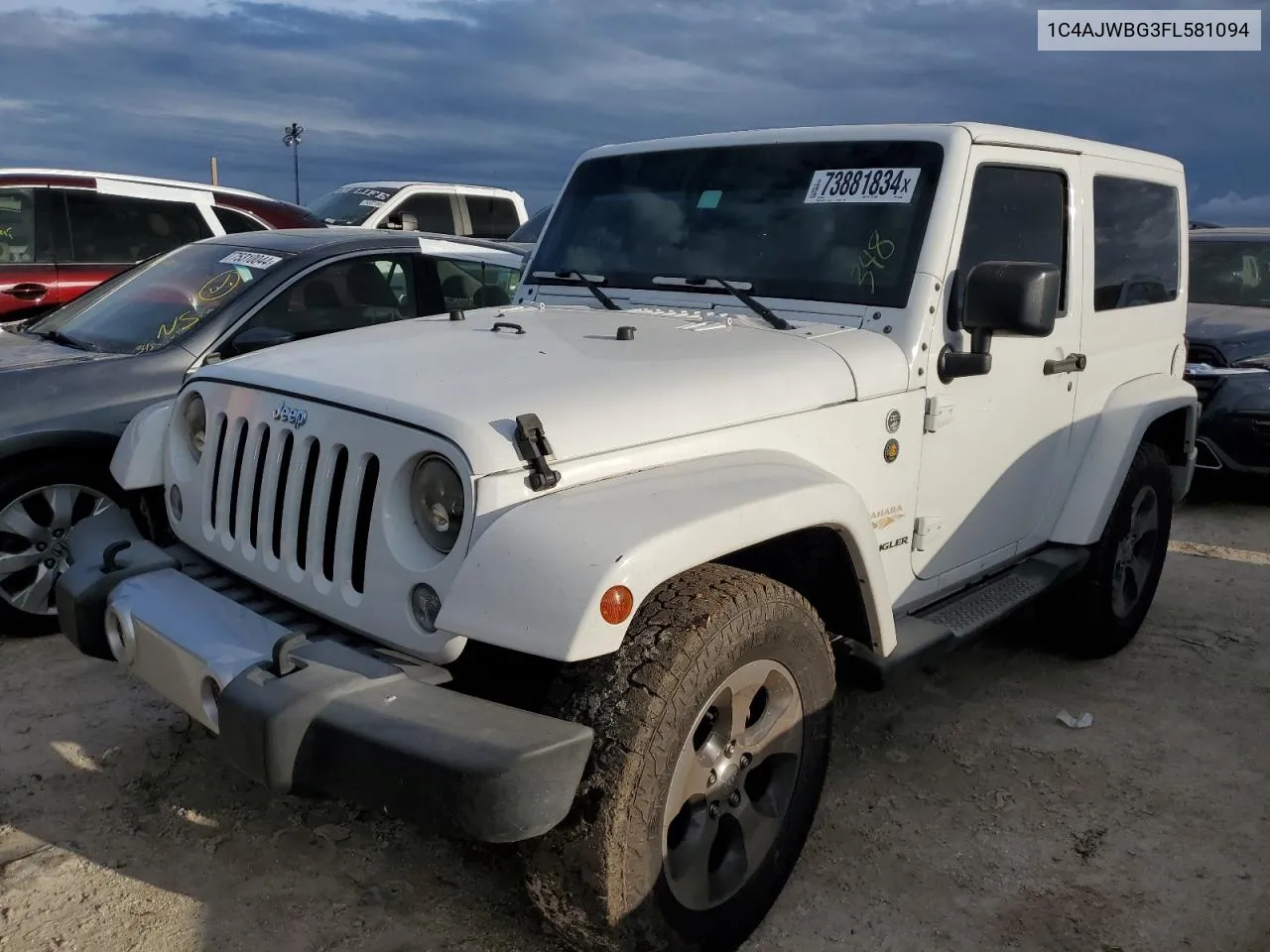 2015 Jeep Wrangler Sahara VIN: 1C4AJWBG3FL581094 Lot: 73881834