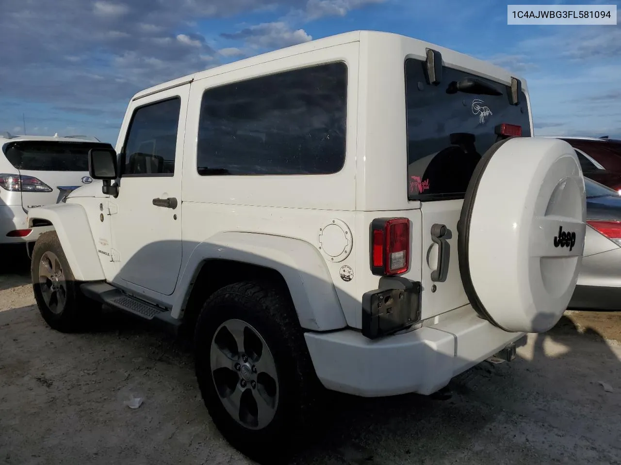 2015 Jeep Wrangler Sahara VIN: 1C4AJWBG3FL581094 Lot: 73881834