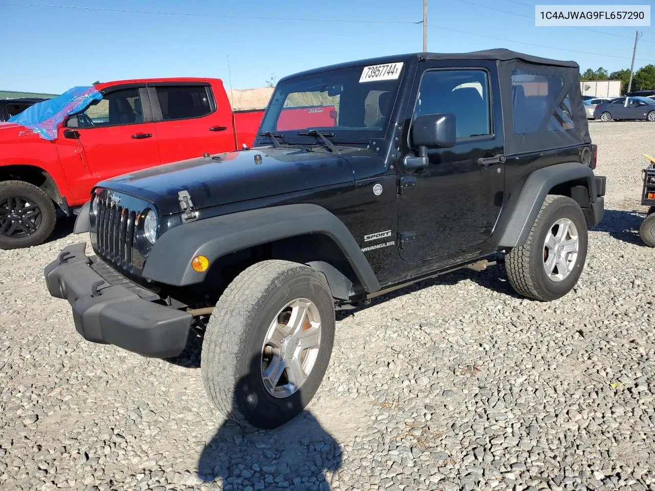 2015 Jeep Wrangler Sport VIN: 1C4AJWAG9FL657290 Lot: 73957744