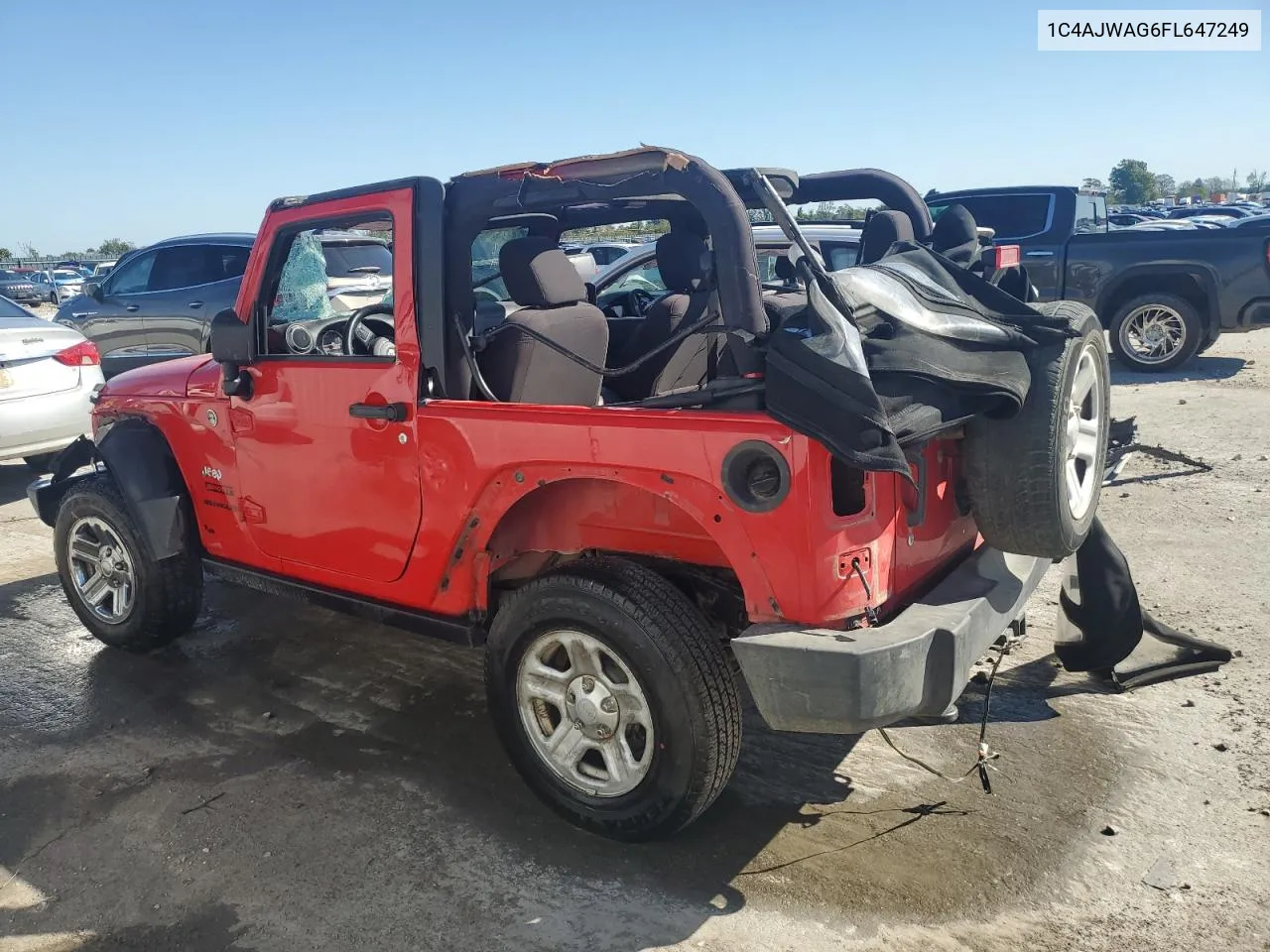 2015 Jeep Wrangler Sport VIN: 1C4AJWAG6FL647249 Lot: 73969374