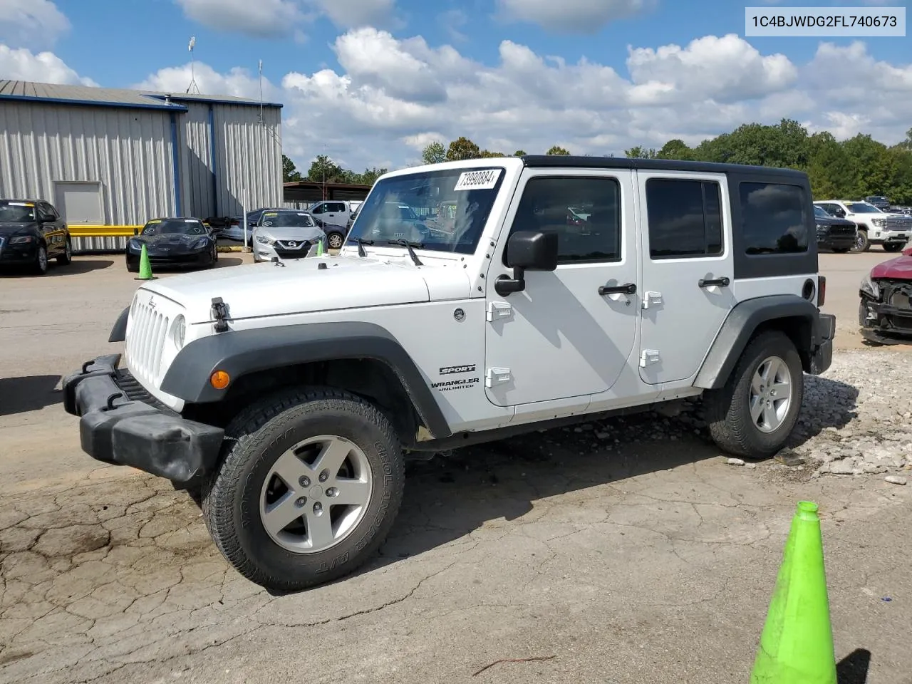 2015 Jeep Wrangler Unlimited Sport VIN: 1C4BJWDG2FL740673 Lot: 73990884