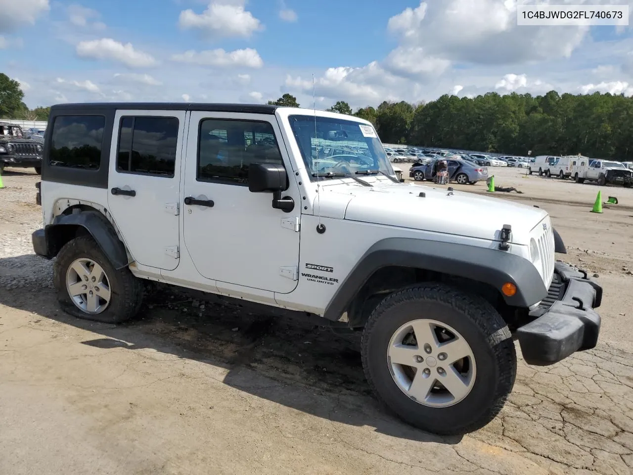 2015 Jeep Wrangler Unlimited Sport VIN: 1C4BJWDG2FL740673 Lot: 73990884