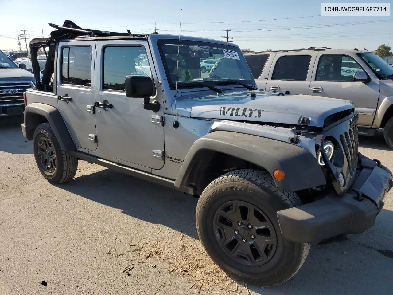 2015 Jeep Wrangler Unlimited Sport VIN: 1C4BJWDG9FL687714 Lot: 74019914