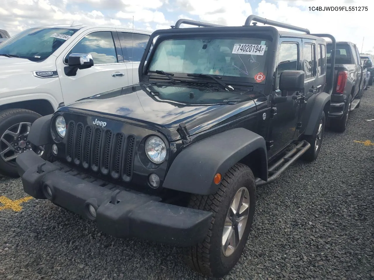 2015 Jeep Wrangler Unlimited Sport VIN: 1C4BJWDG9FL551275 Lot: 74020194