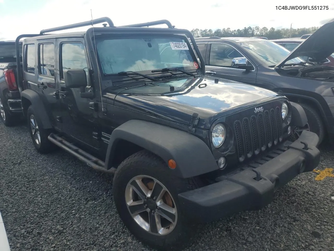 2015 Jeep Wrangler Unlimited Sport VIN: 1C4BJWDG9FL551275 Lot: 74020194