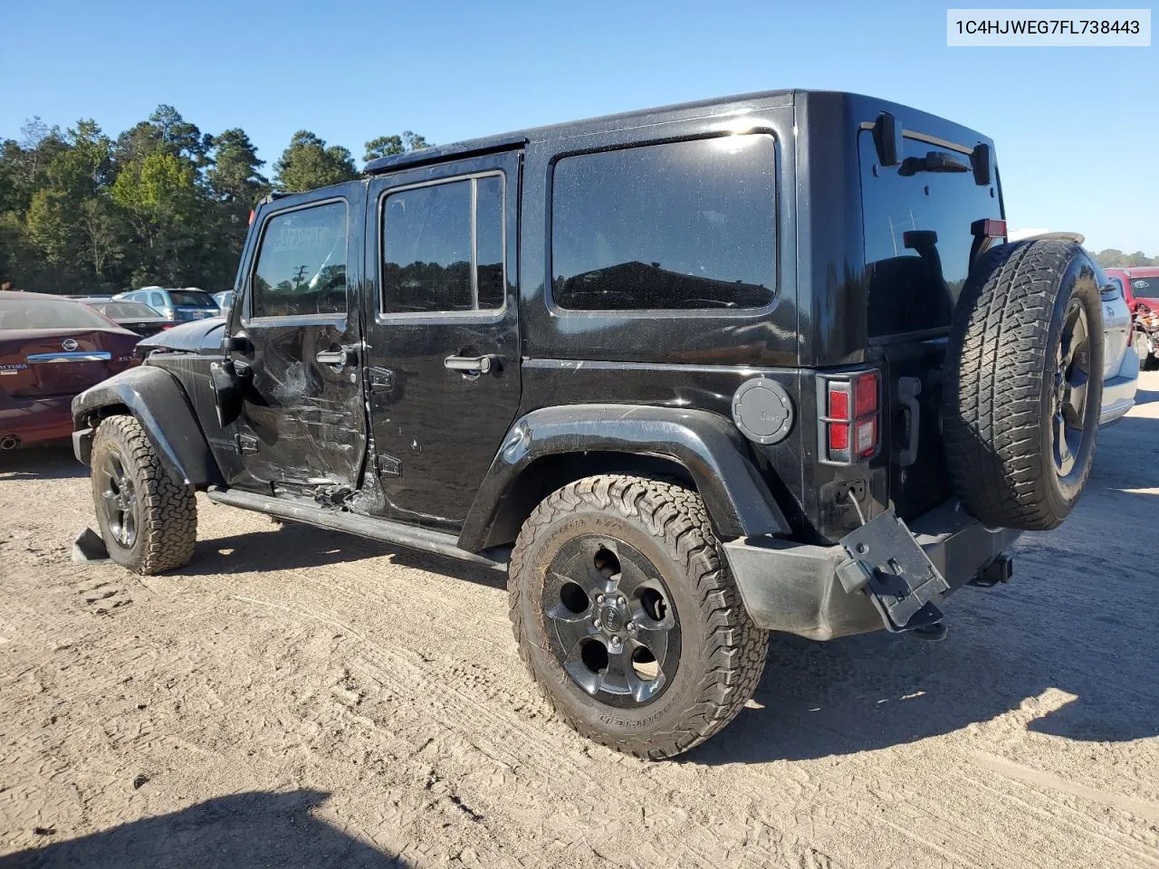 2015 Jeep Wrangler Unlimited Sahara VIN: 1C4HJWEG7FL738443 Lot: 74124124