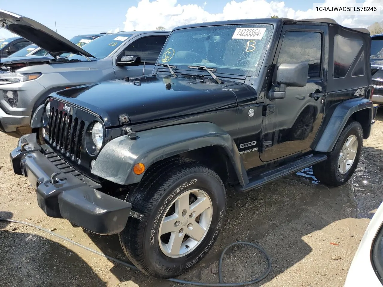 2015 Jeep Wrangler Sport VIN: 1C4AJWAG5FL578246 Lot: 74233864