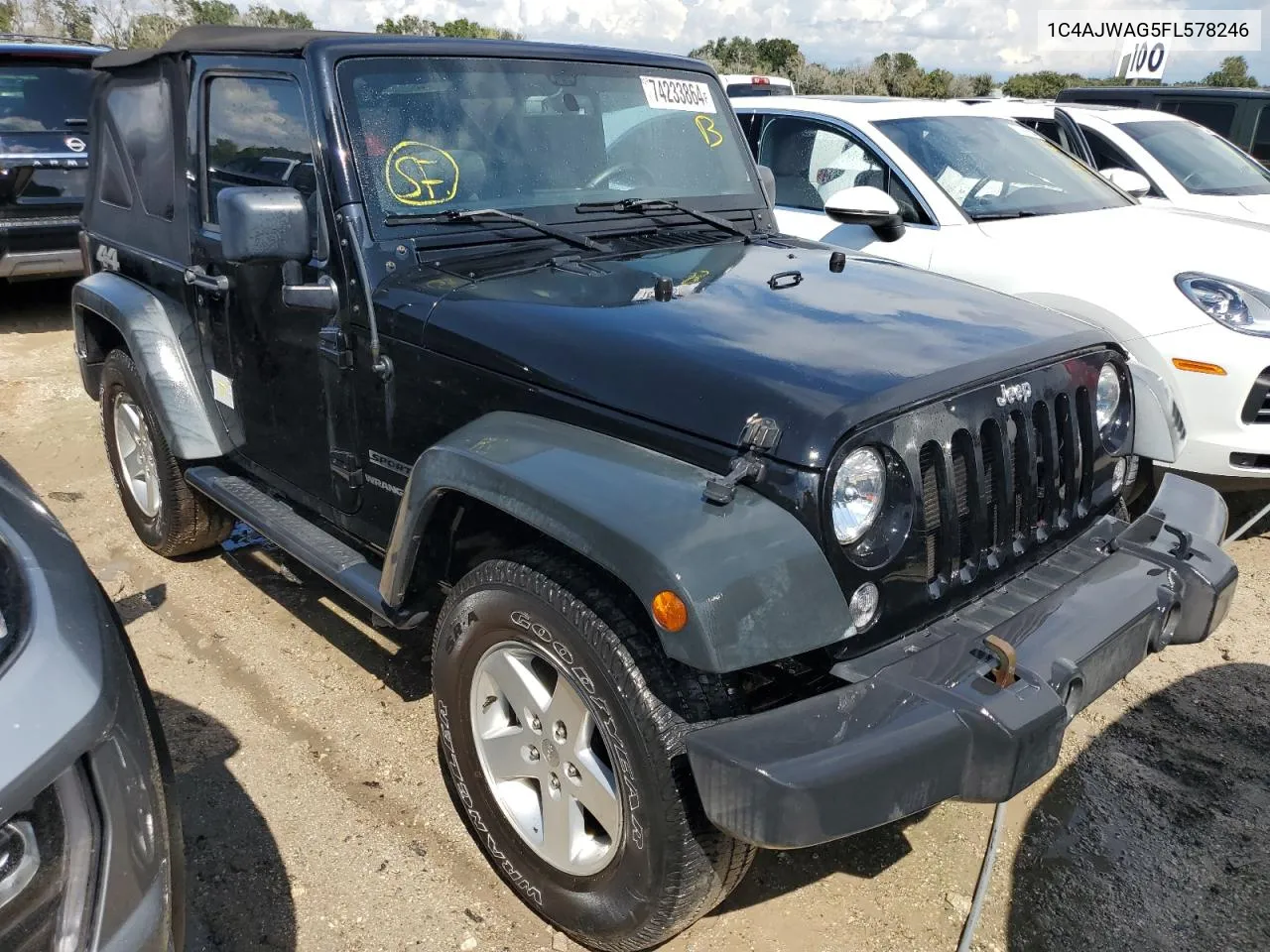 2015 Jeep Wrangler Sport VIN: 1C4AJWAG5FL578246 Lot: 74233864