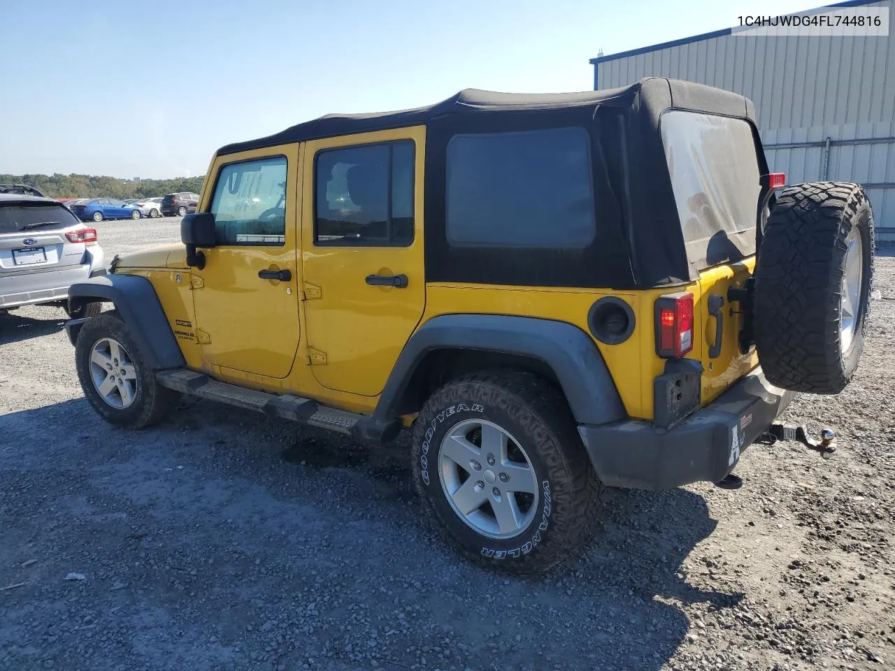 2015 Jeep Wrangler Unlimited Sport VIN: 1C4HJWDG4FL744816 Lot: 74282124