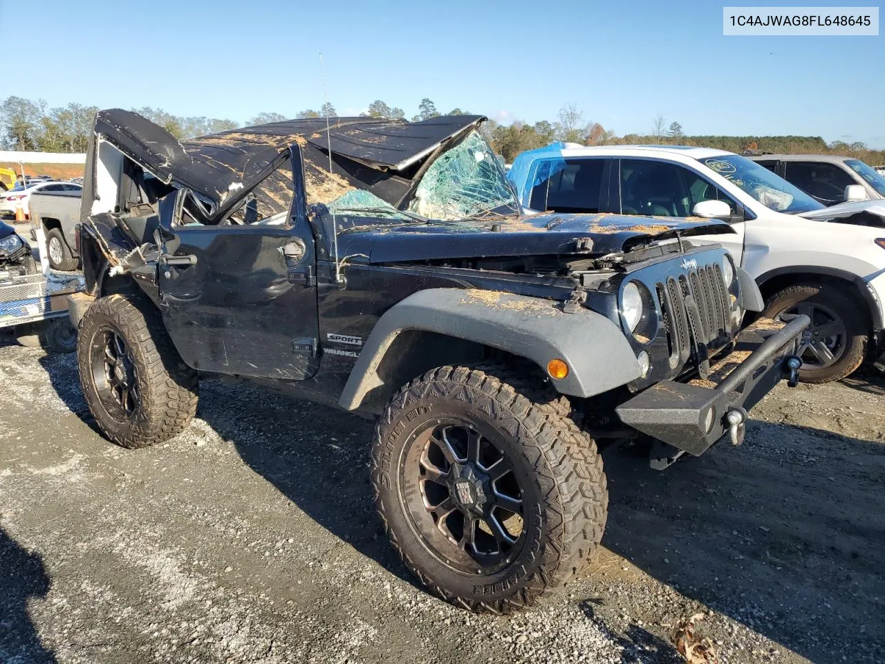 2015 Jeep Wrangler Sport VIN: 1C4AJWAG8FL648645 Lot: 74334884