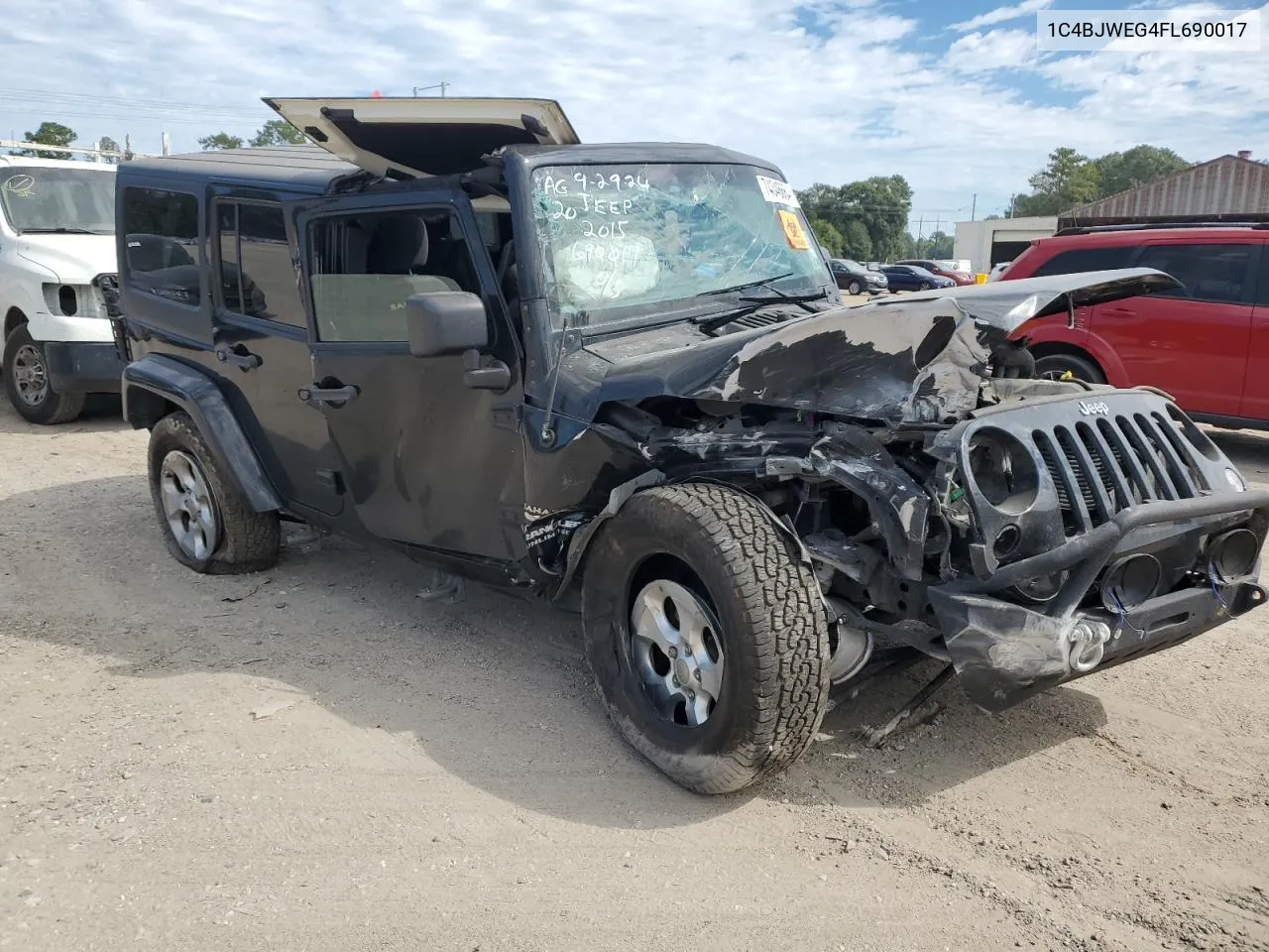 2015 Jeep Wrangler Unlimited Sahara VIN: 1C4BJWEG4FL690017 Lot: 74346664