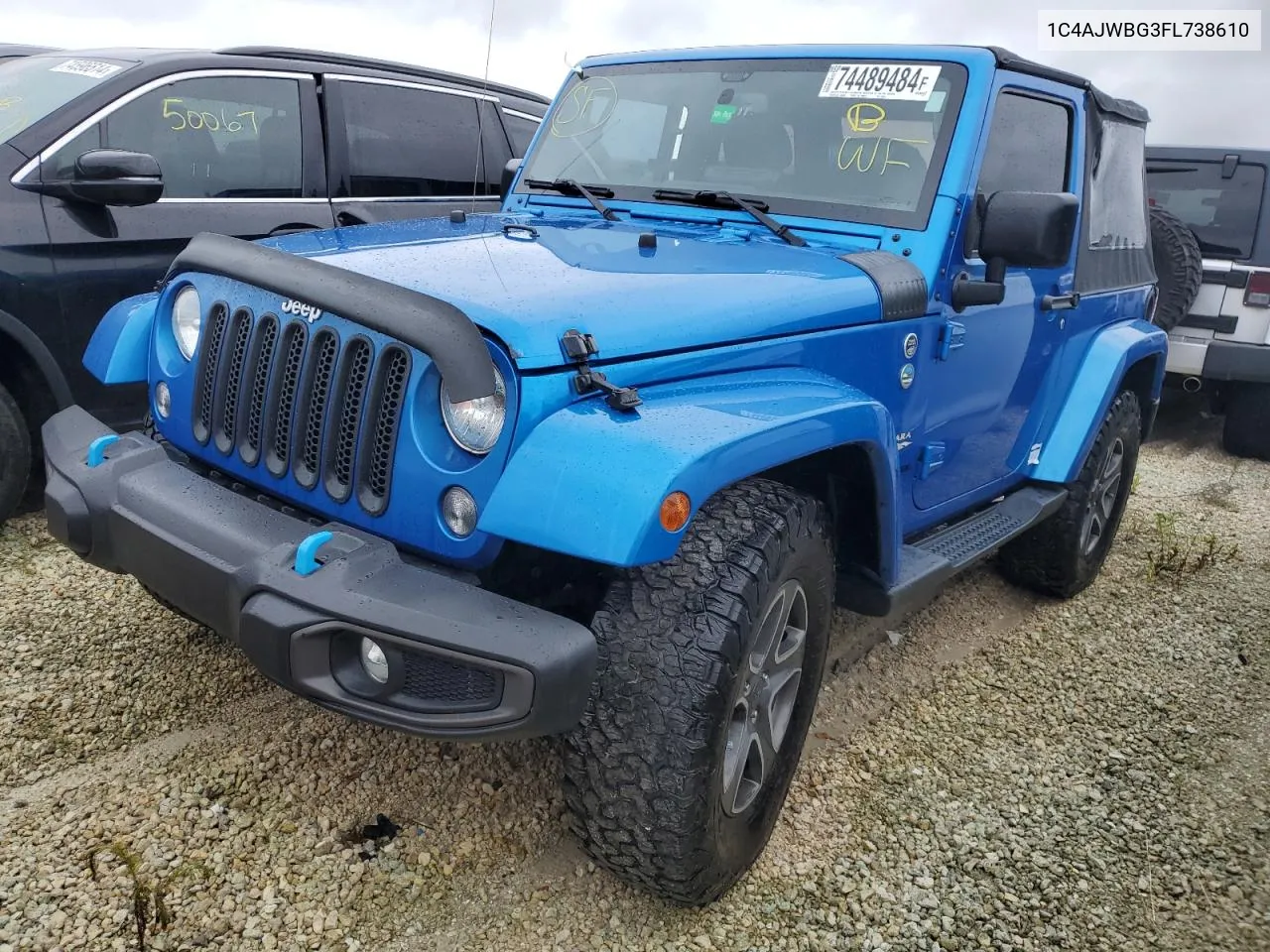 2015 Jeep Wrangler Sahara VIN: 1C4AJWBG3FL738610 Lot: 74489484