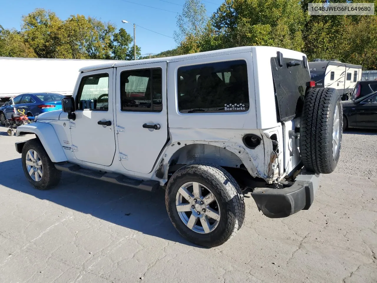 2015 Jeep Wrangler Unlimited Sahara VIN: 1C4BJWEG6FL649680 Lot: 74575764