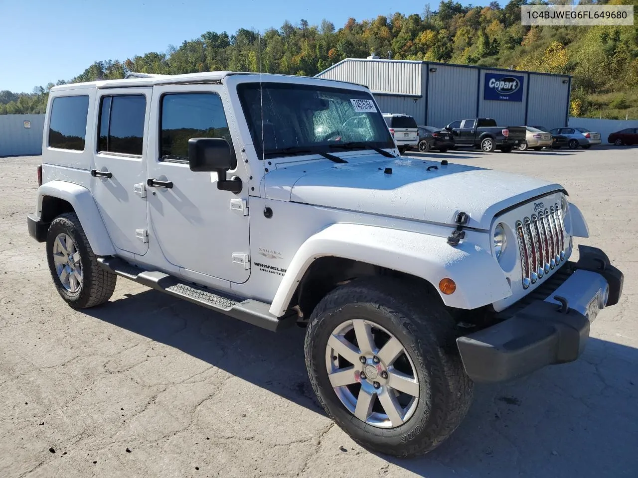 2015 Jeep Wrangler Unlimited Sahara VIN: 1C4BJWEG6FL649680 Lot: 74575764