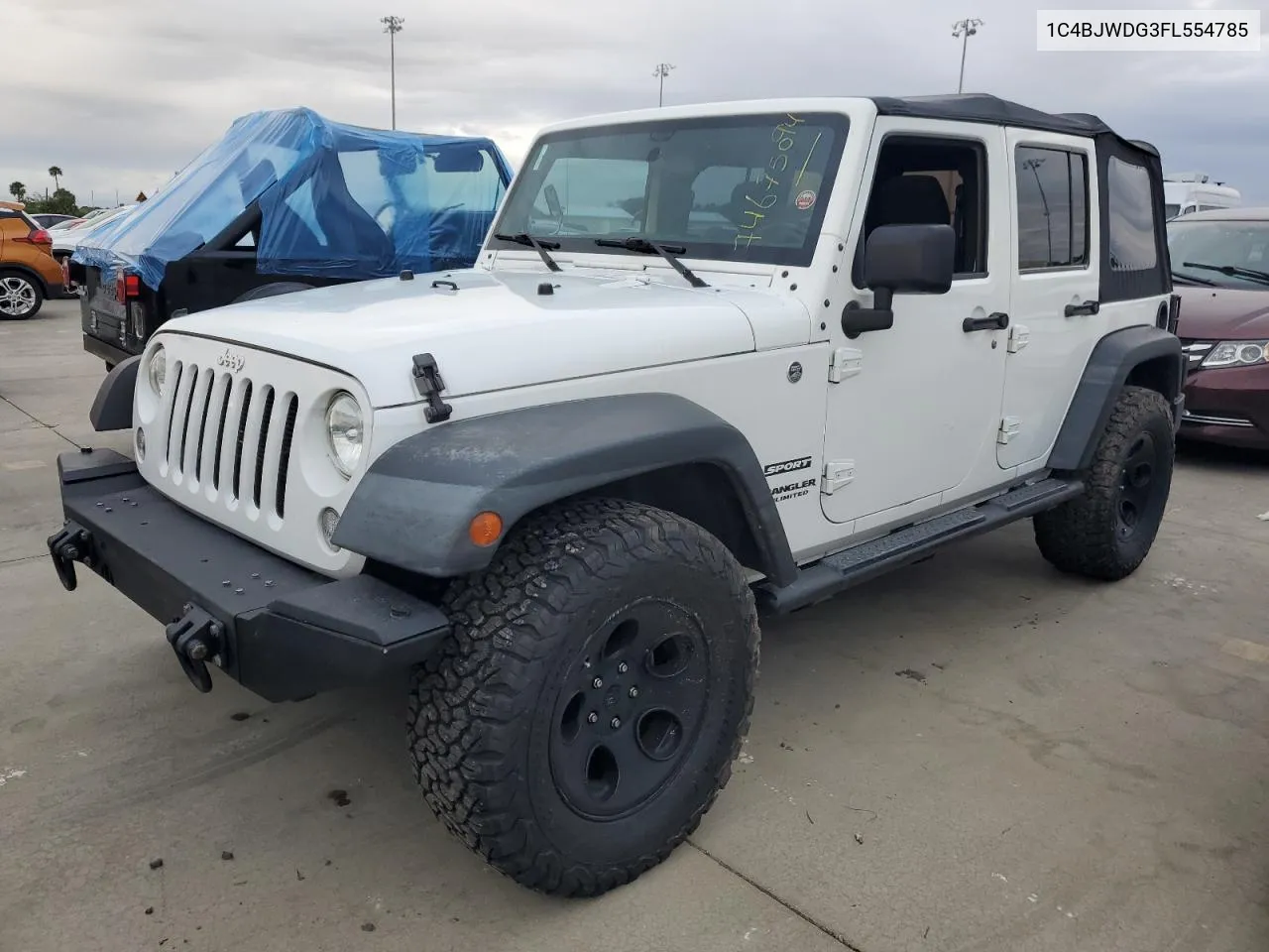 2015 Jeep Wrangler Unlimited Sport VIN: 1C4BJWDG3FL554785 Lot: 74675094